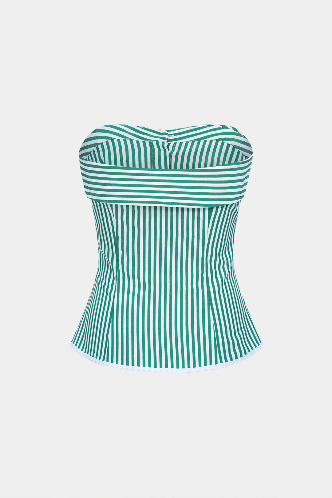 Stripes Print Knotted Button Tube Top - Flockneti