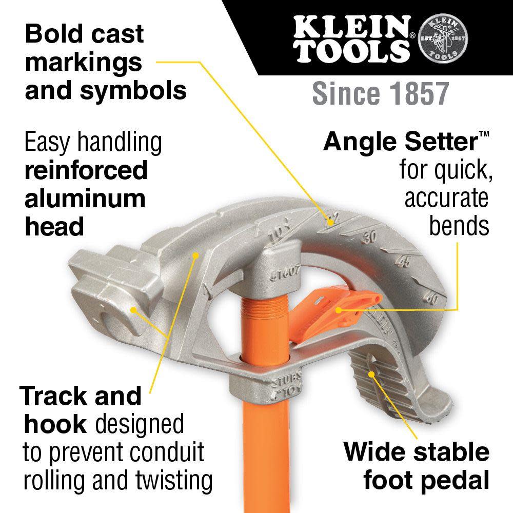 Klein Tools Aluminum Conduit Bender 3/4″ EMT - Flockneti