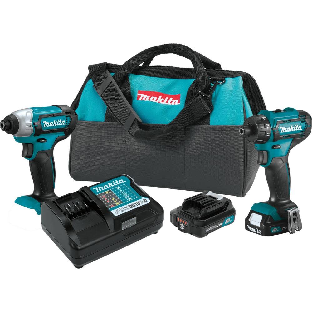 Makita 12V max CXT Lithium-Ion Cordless 2-Pc. Combo Kit (2.0Ah) - Flockneti