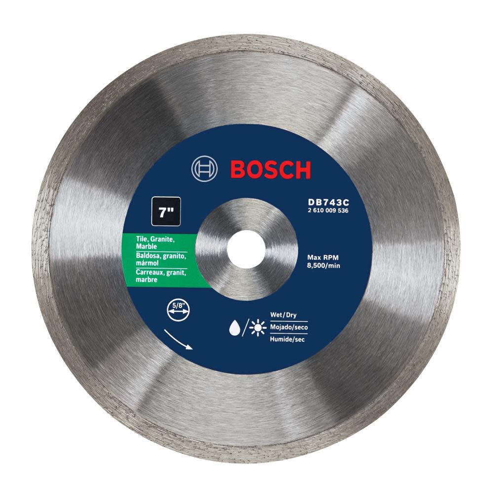 Bosch 7″ Premium Continuous Rim Diamond Blade for Clean Cuts - Flockneti