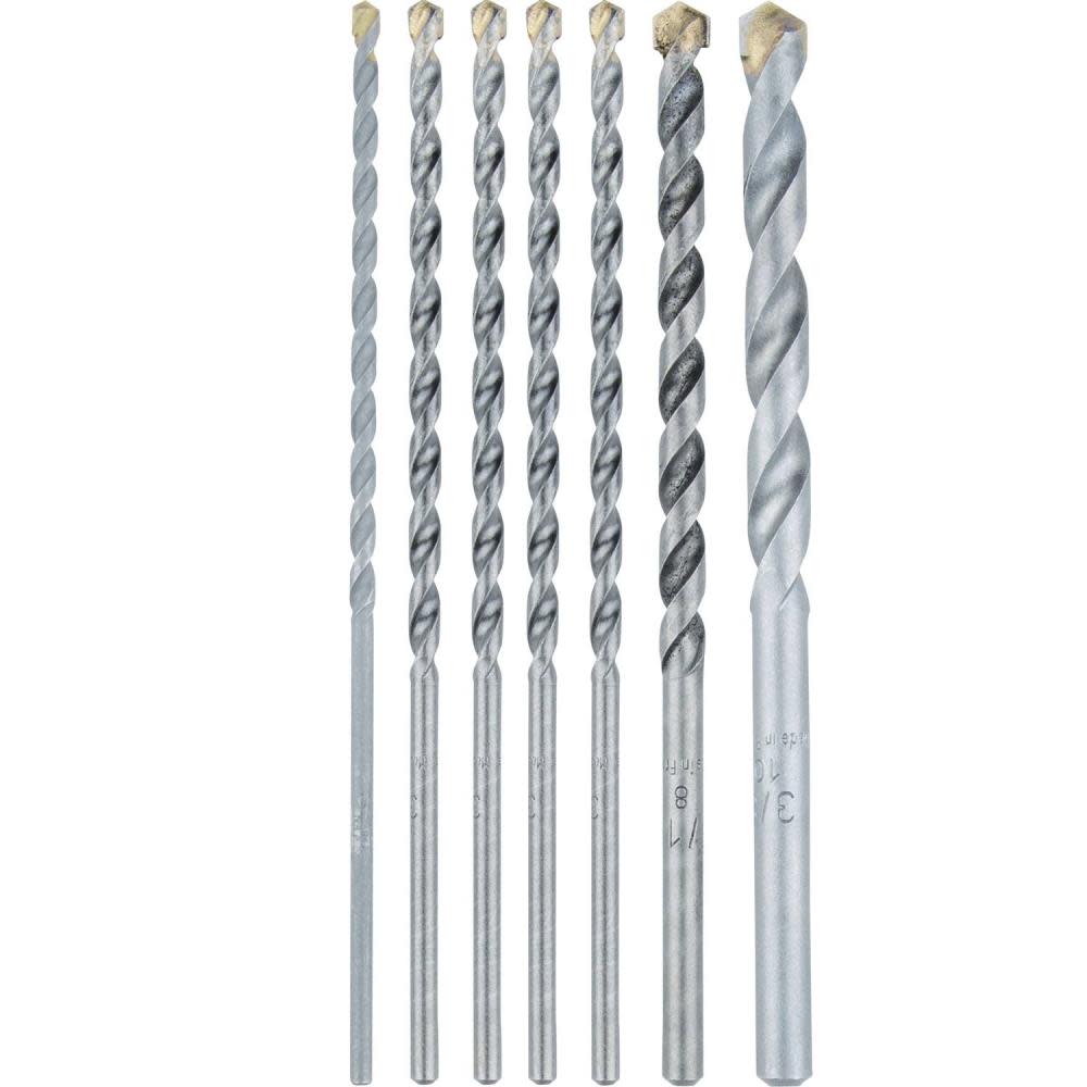 Makita Assorted Carbide Tipped Percussion Masonry Hammer Drill Bit Set 7pc - Flockneti