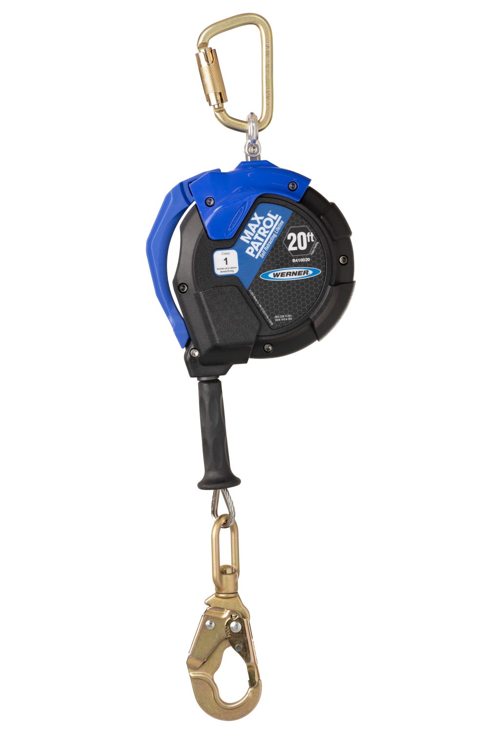 Werner 20′ Max Patrol Self-Retracting Lifeline Galvanized Cable - Flockneti