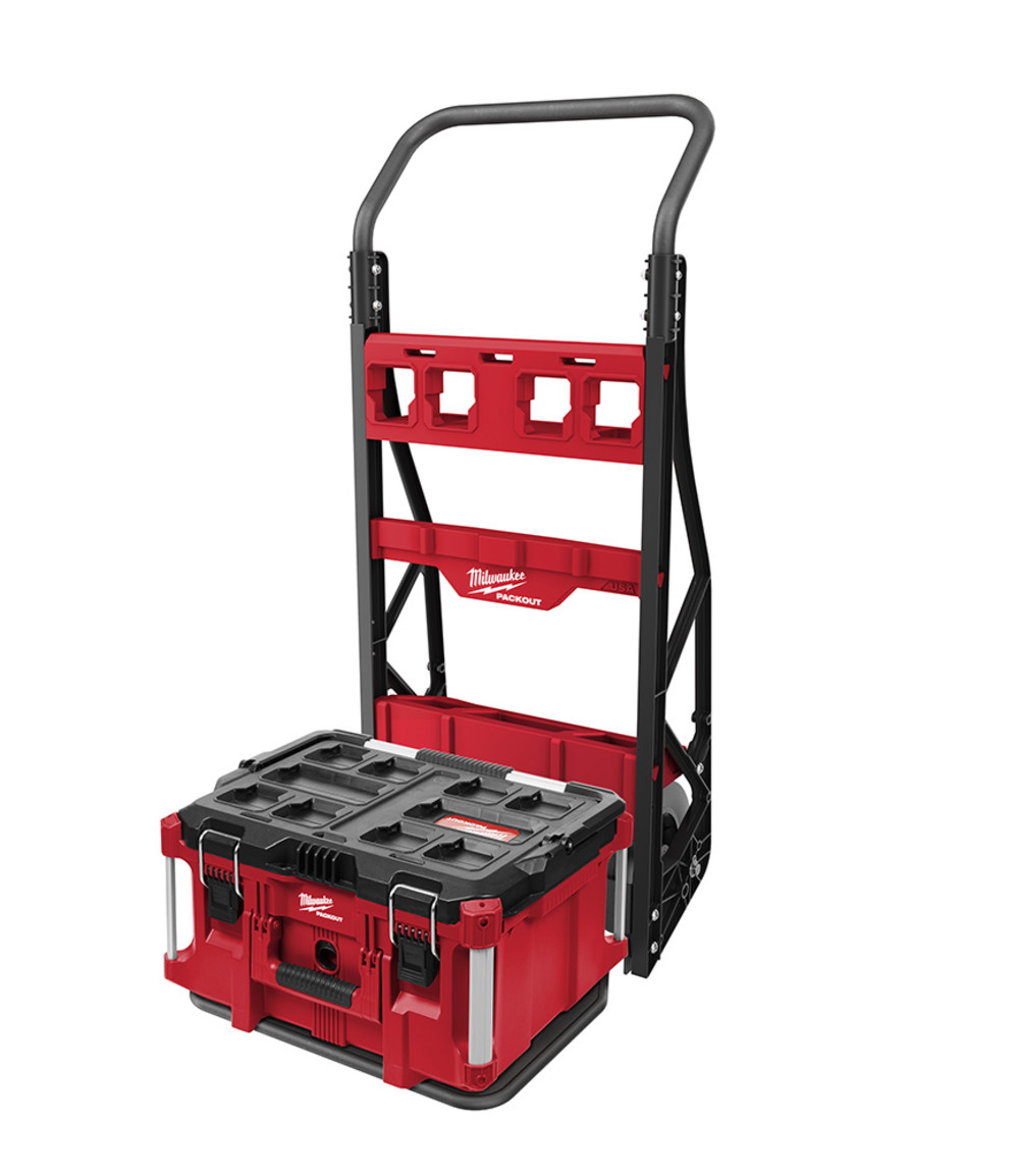 Milwaukee PACKOUT 2 Wheel Cart and Large PACKOUT Box Bundle - Flockneti