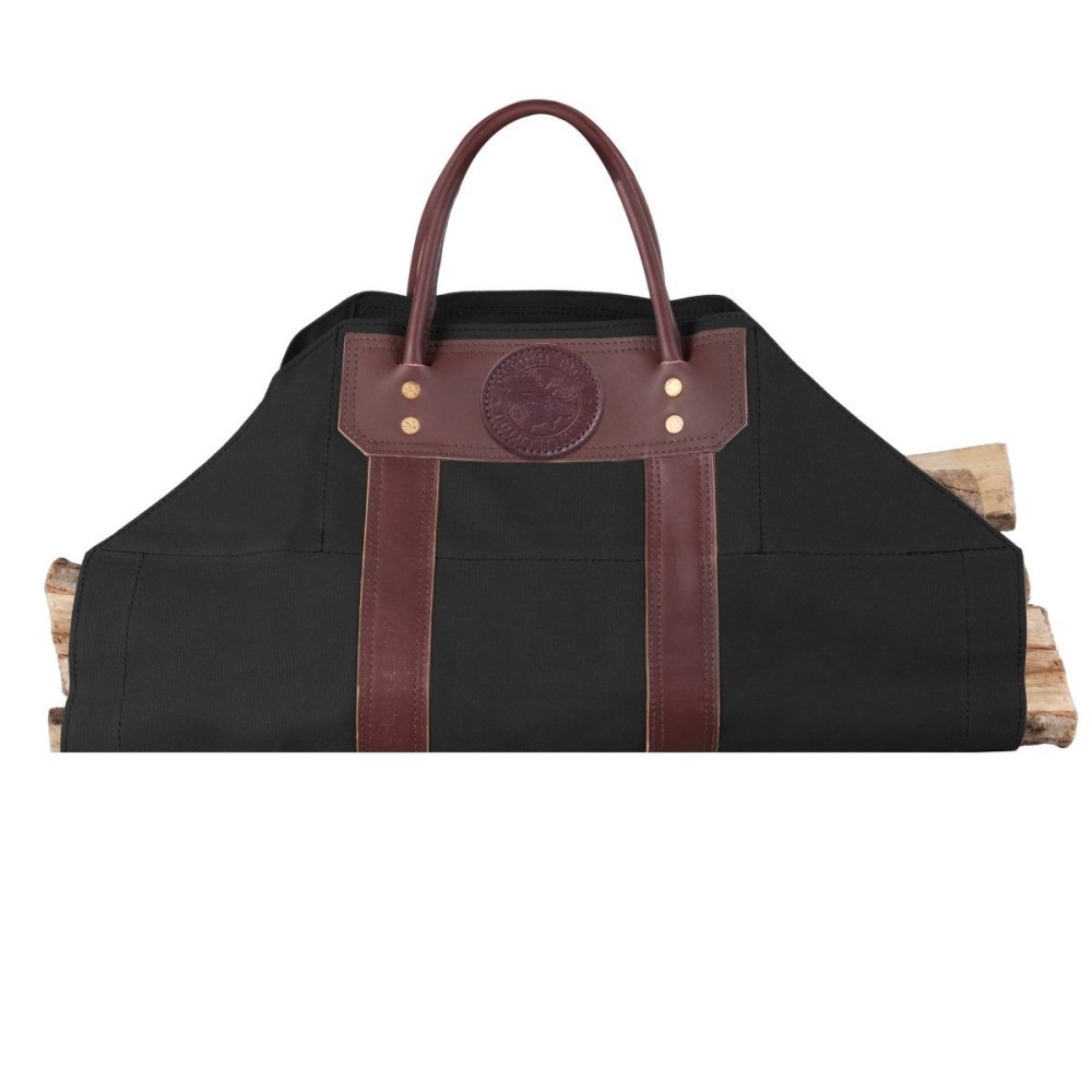 Duluth Pack Black Canvas Log Carrier - Flockneti