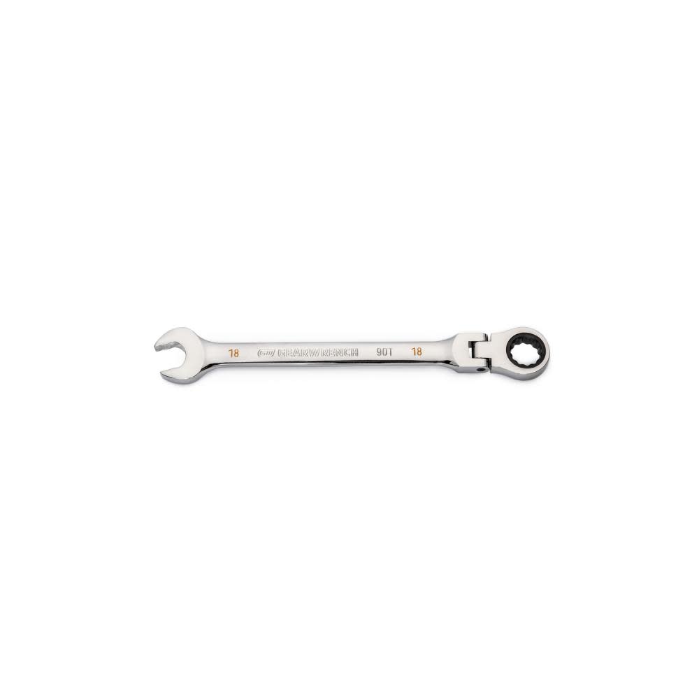 GEARWRENCH 18mm 90T 12 Point Flex Head Ratcheting Combination Wrench - Flockneti