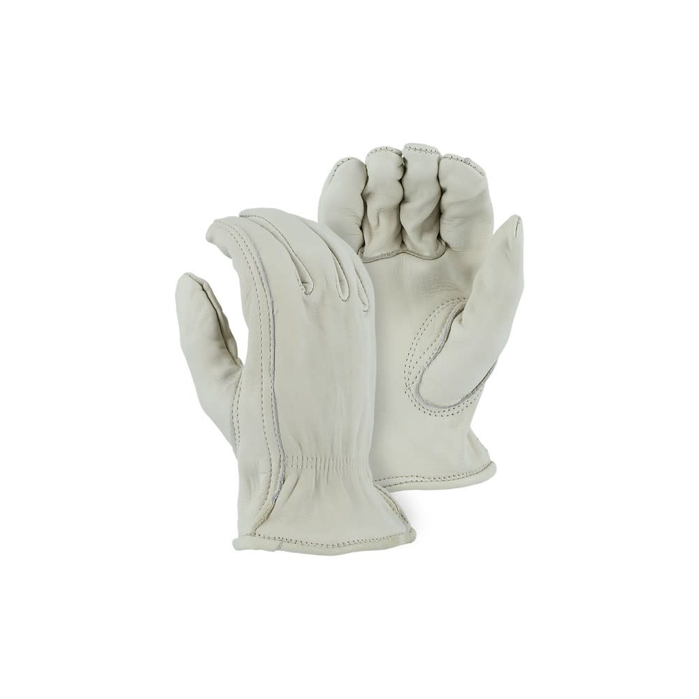Majestic Glove A Grade Cowhide Drivers Glove Beige Large - Flockneti