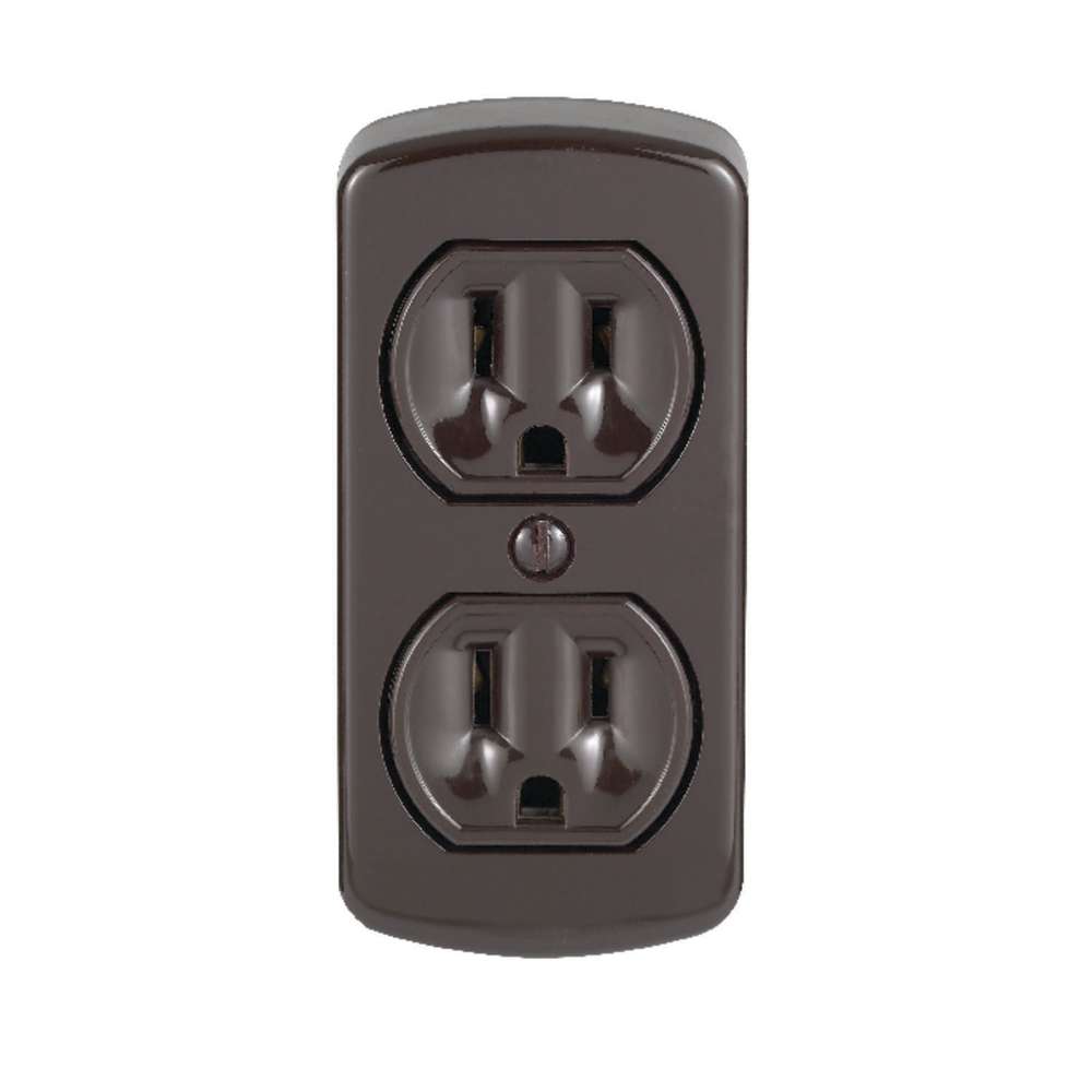 Leviton 15A 125V Brown 2 Pole Grounded Duplex Outlet Receptacle - Flockneti