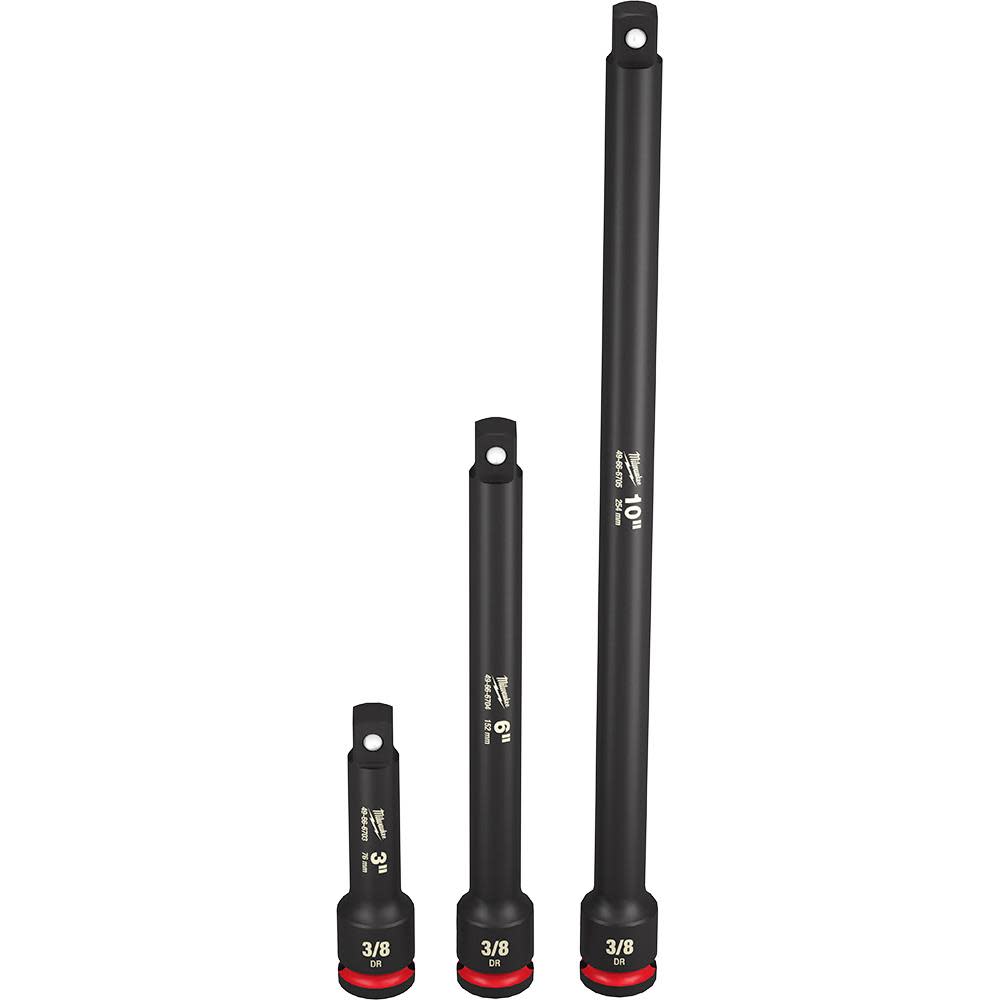 Milwaukee 3PC SHOCKWAVE Impact Duty Extension Set 3/8″ Drive - Flockneti