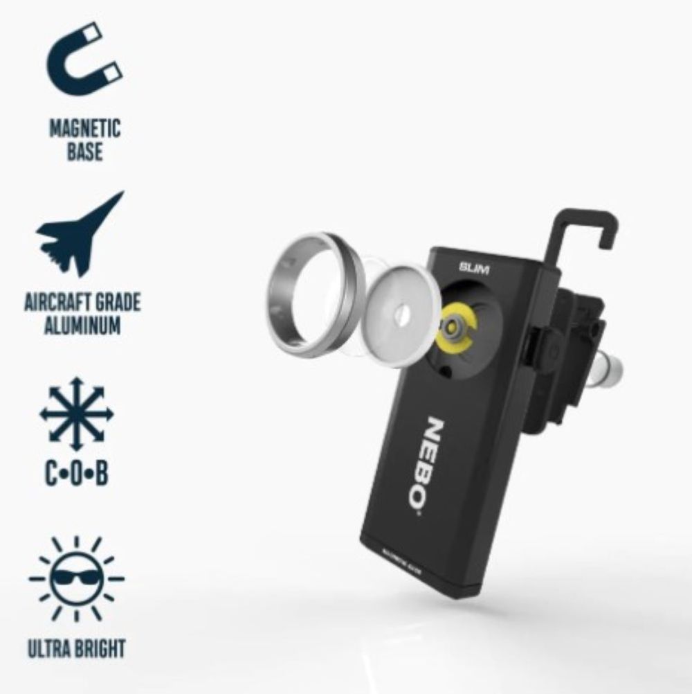Nebo SLIM Pocket Flashlight Rechargeable Black - Flockneti