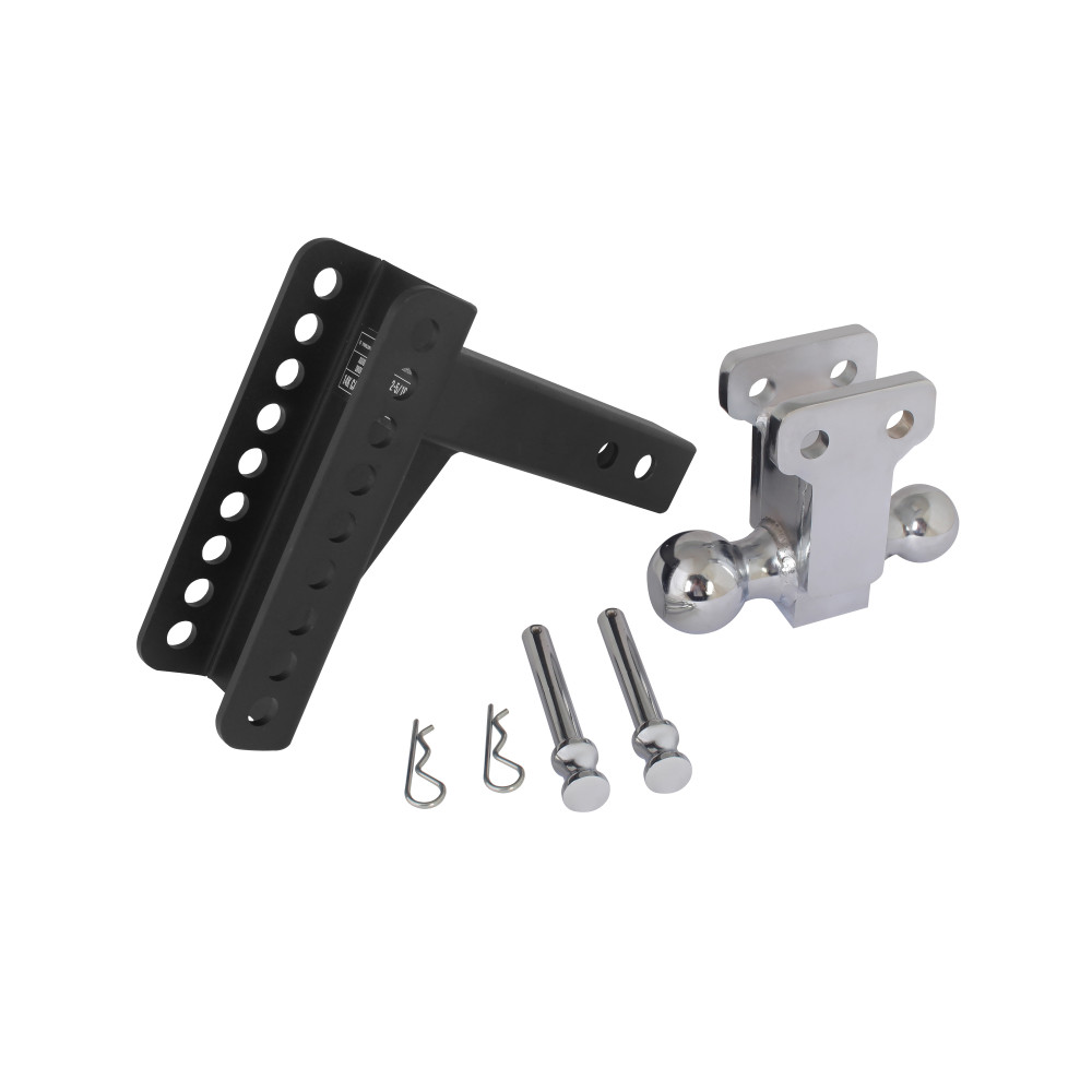 Trailer Valet Blackout 14000 lbs Capacity Adjustable Drop Hitch 2″ & 2 5/16″ Ball - Flockneti