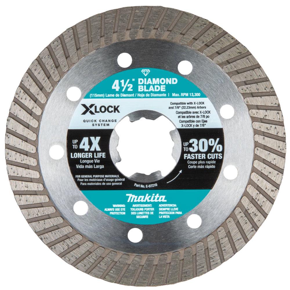 Makita X-LOCK 4-1/2″ Turbo Rim Diamond Blade for Masonry Cutting - Flockneti