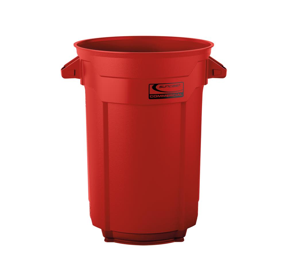 Suncast Plastic Utility Trash Can – 44 Gallon Red - Flockneti