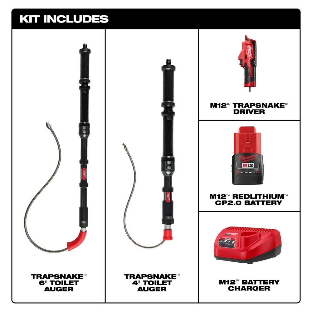 Milwaukee M12 TRAPSNAKE 2 Tool Combo Kit - Flockneti