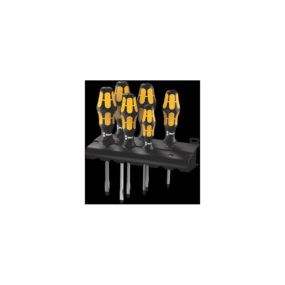 Wera Tools Kraftform 932 S/6 Chiseldriver & Rack Screwdriver Set - Flockneti