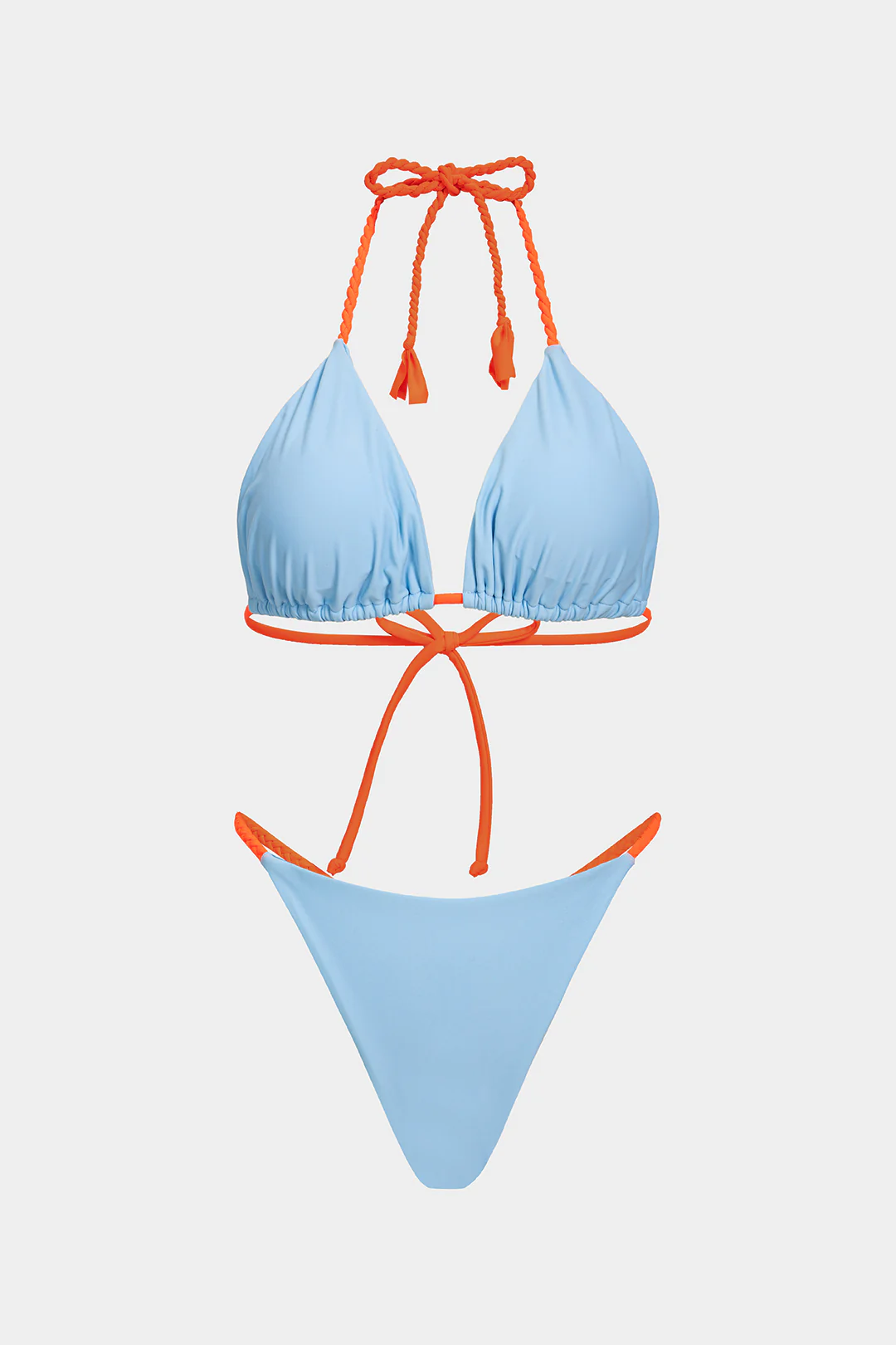 Twist Knot Halter Neck Tie-Up Bikini Set - Flockneti