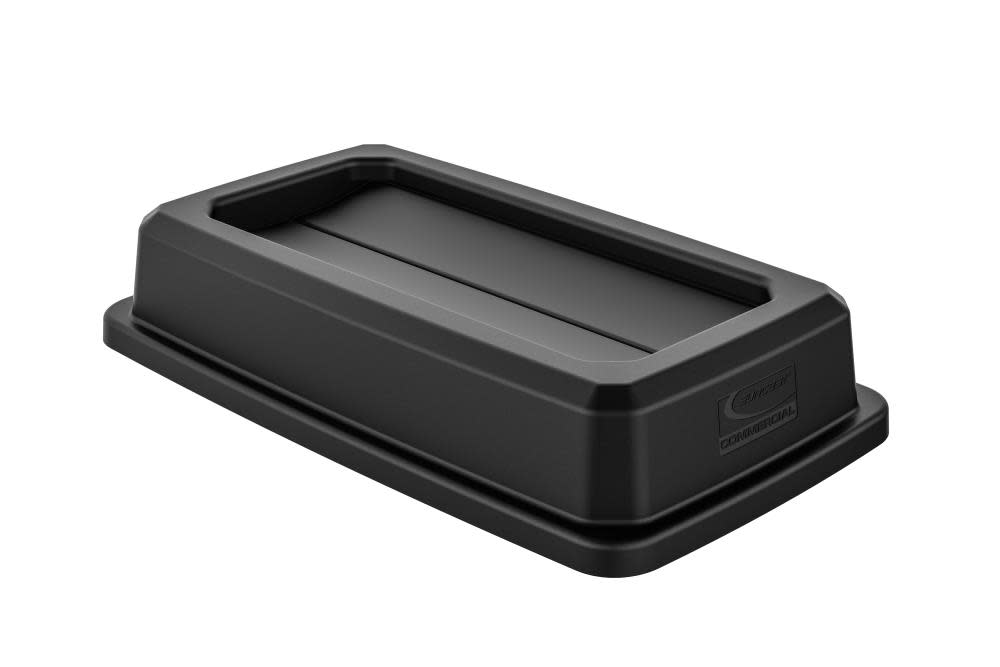 Suncast Double Flip Lid for Plastic Slim Trash Can Black - Flockneti