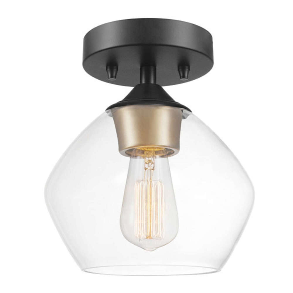 Globe Electric Harrow Ceiling Light Matte Black 60W E26 - Flockneti