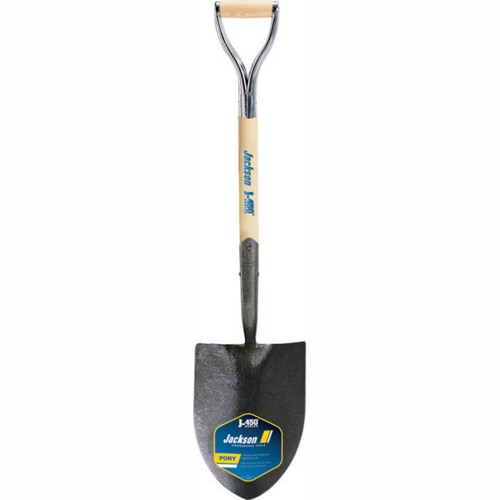 True Temper Shovel Round Point Solid Shank No Step Armor D Grip - Flockneti