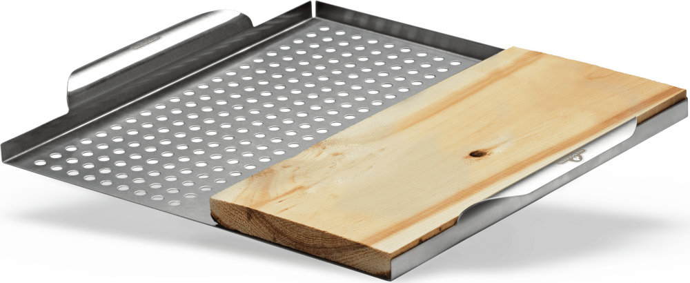 Napoleon Stainless Steel Multi-functional Topper with Cedar Plank - Flockneti