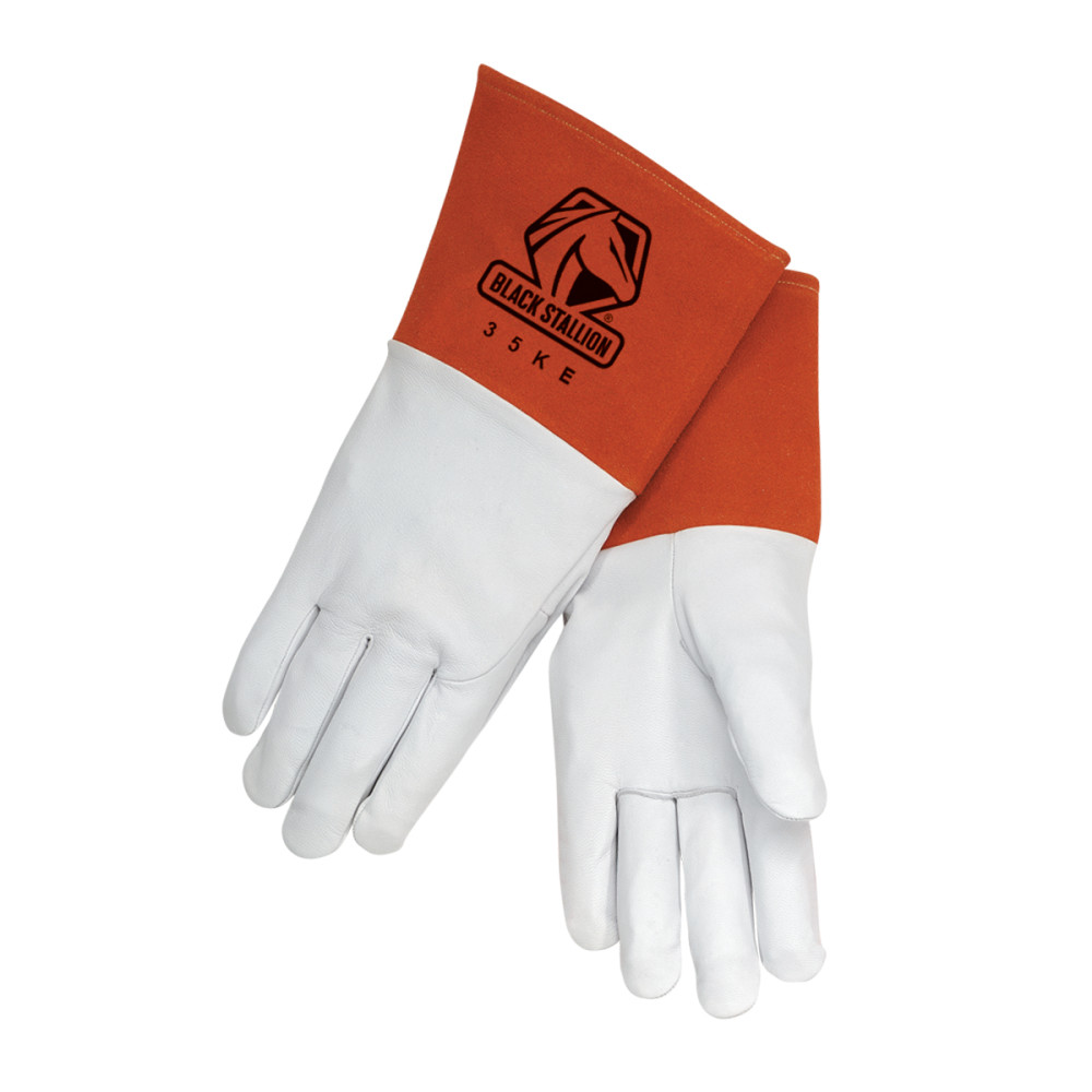 Black Stallion Value-Priced Grain Kidskin TIG Gloves Medium - Flockneti