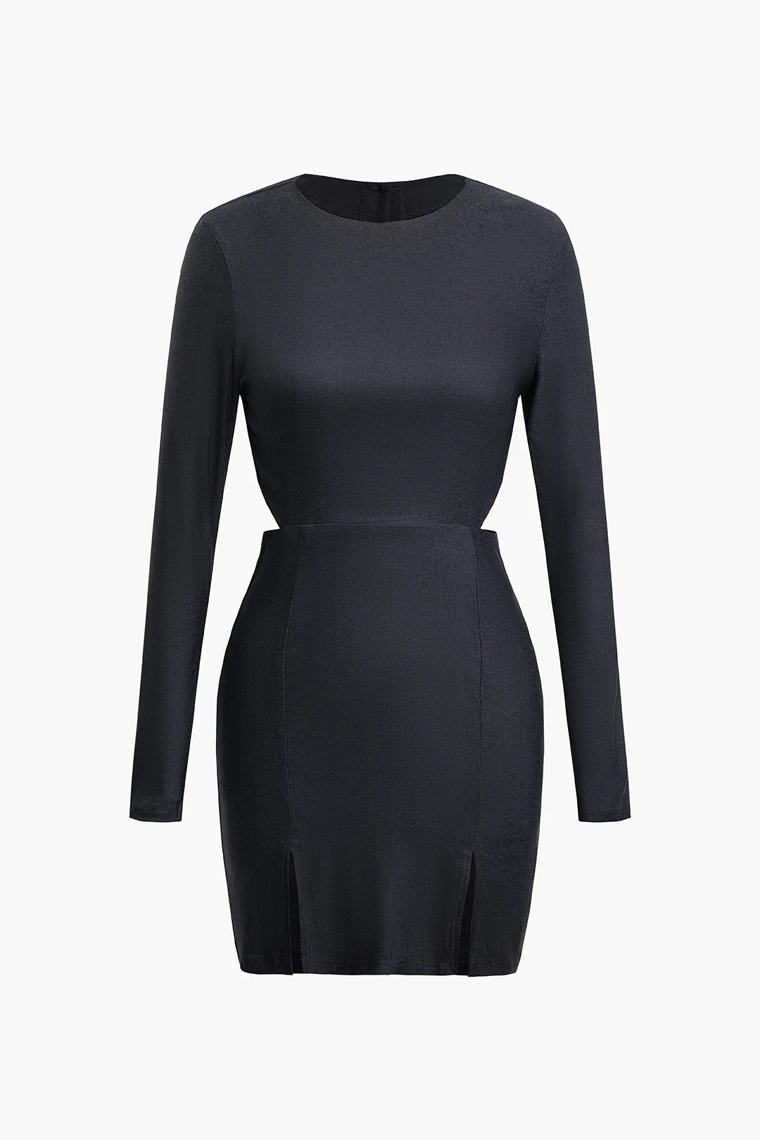 Backless Button Slit Sleeveless Mini Dress - Flockneti