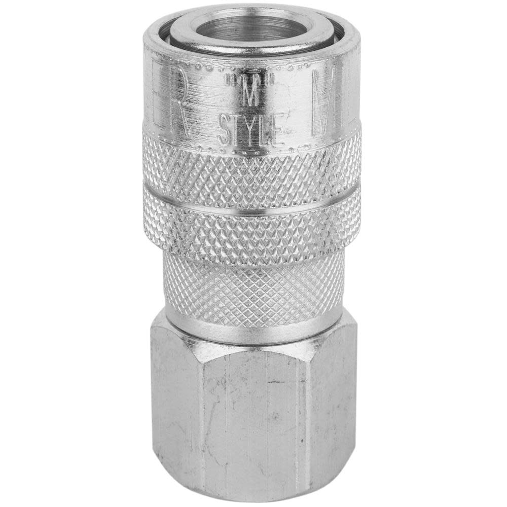 Milton 3/8″ FNPT Industrial Interchange M Style Quick Connect Steel Coupler - Flockneti