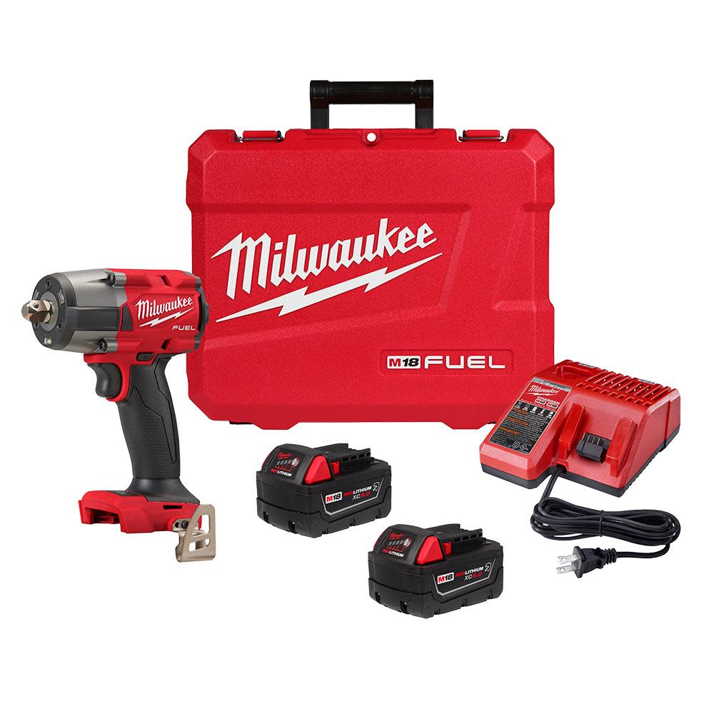 Milwaukee M18 FUEL 1/2″ Mid-Torque Impact Wrench with Pin Detent Kit - Flockneti