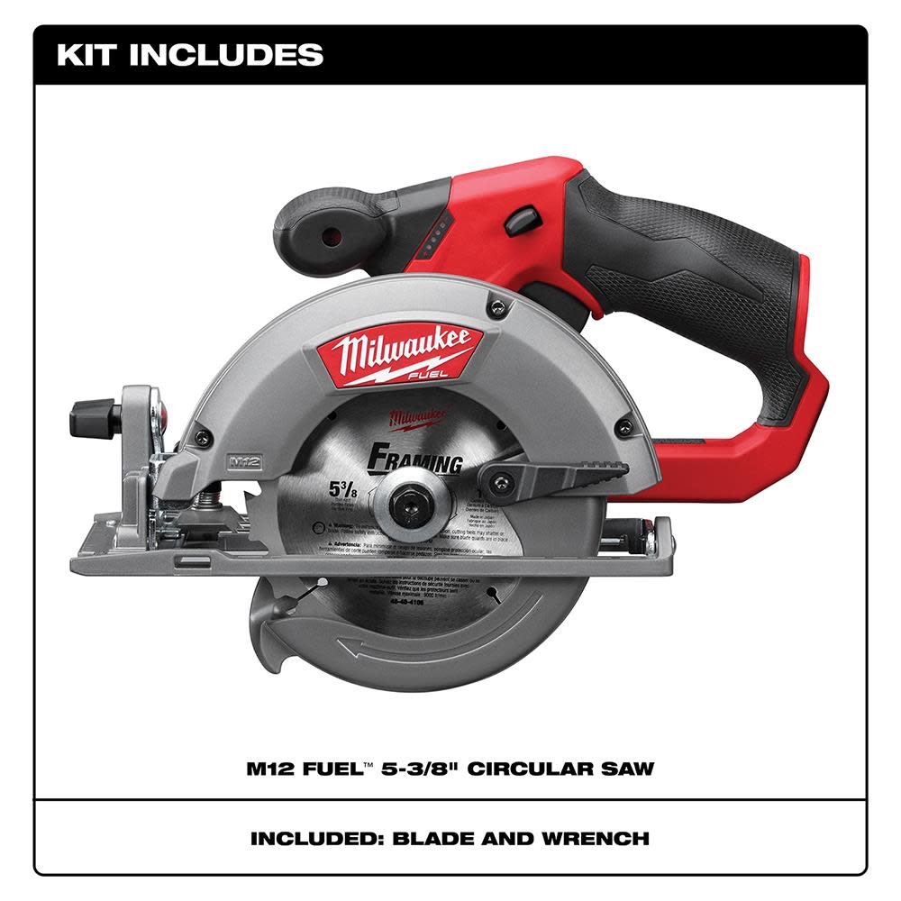 Milwaukee M12 FUEL 5- Circular Saw (Tool Only) - Flockneti