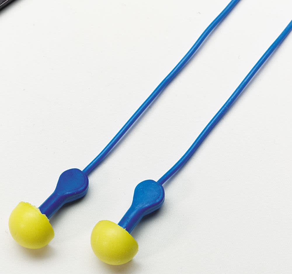 3M E-A-R EXPRESS Pod Plugs Earplugs 311-1114 Corded Blue Grips Pillow Pack 200pk - Flockneti