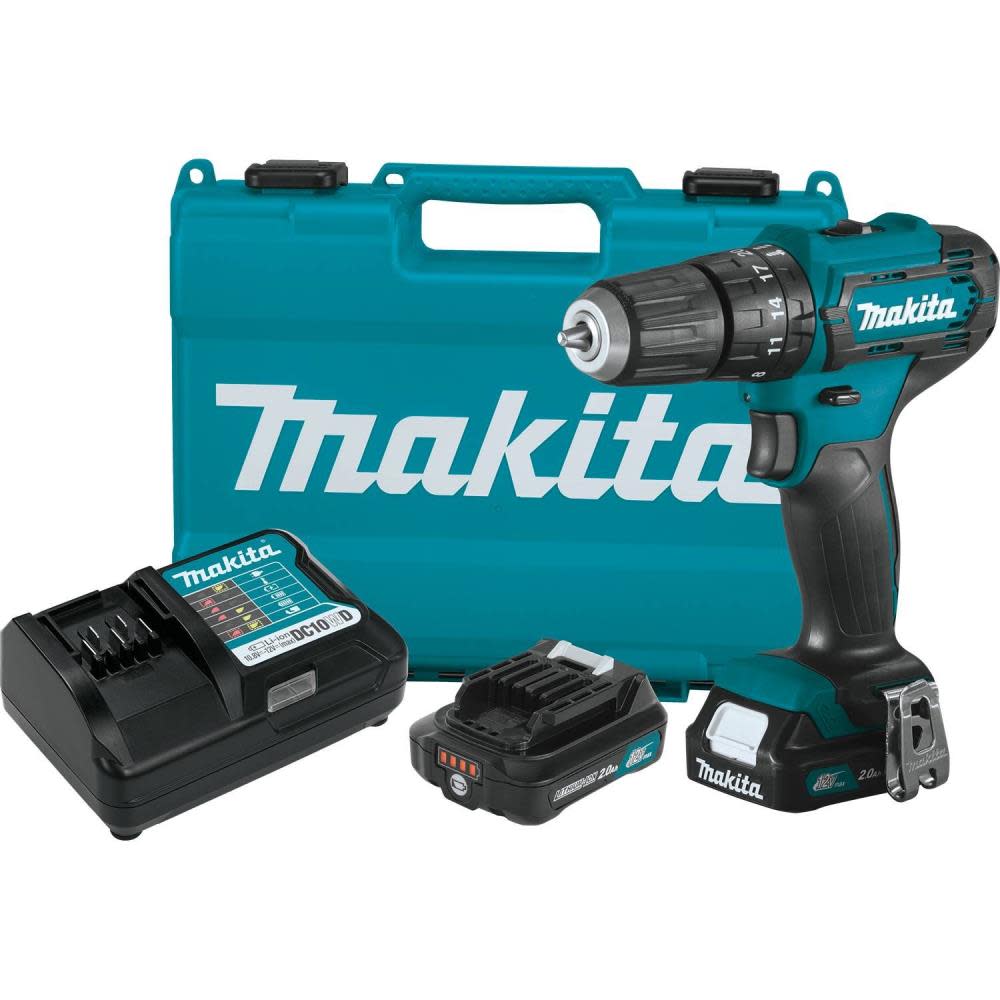 Makita 12V max CXT Hammer Driver Drill Kit 3/8″ Hammer Driver Drill Kit - Flockneti