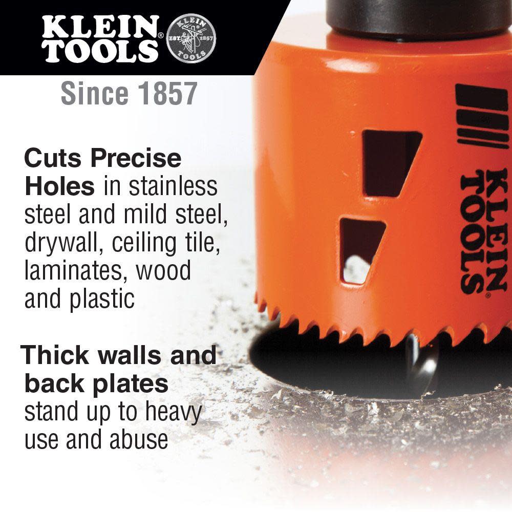 Klein Tools 8 Piece Bi-Metal Hole Saw Kit - Flockneti