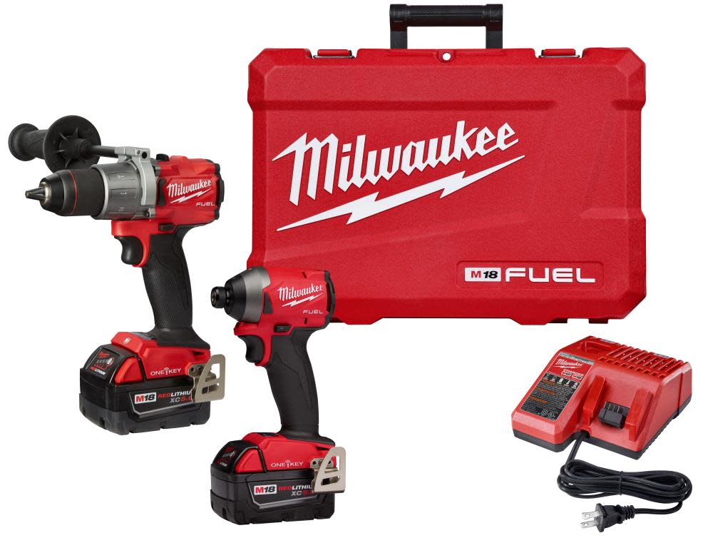 Milwaukee M18 FUEL Hammer Drill/Impact with One Key Combo Kit - Flockneti
