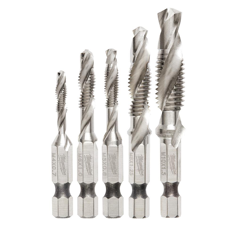 Milwaukee SHOCKWAVE 5 Pc. Metric Impact Drill Tap Set - Flockneti