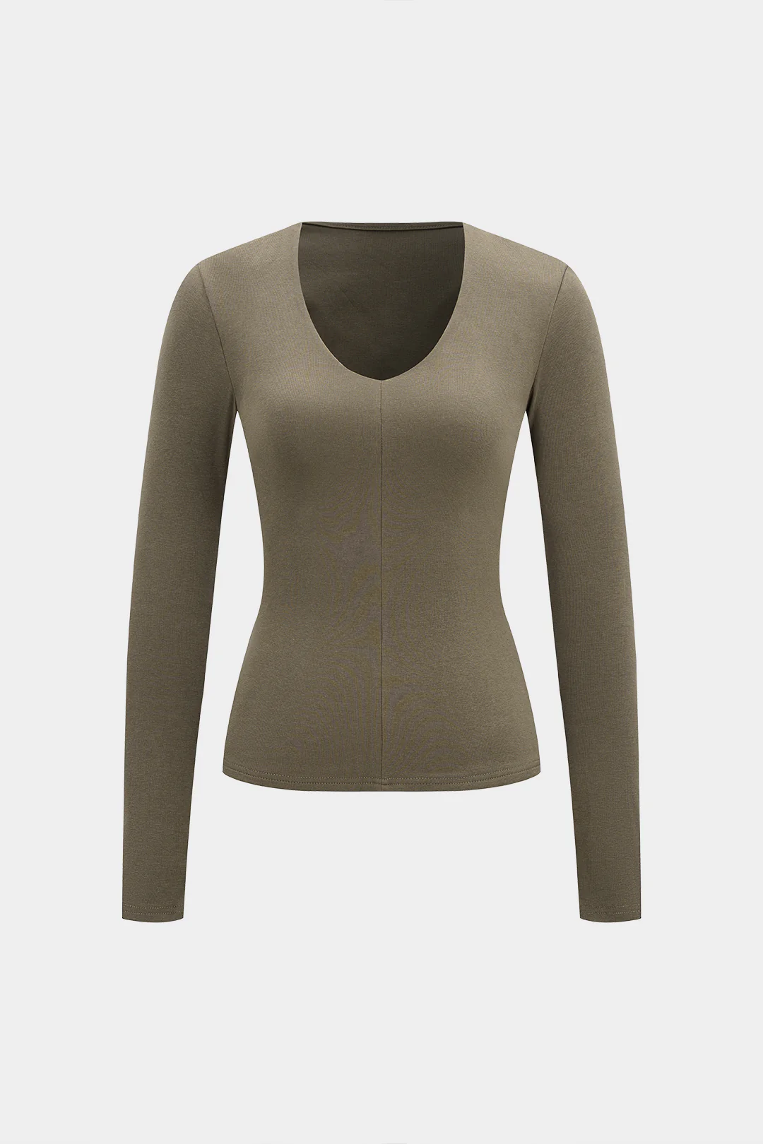 V-Neck Shoulder Pads Long-Sleeve Top - Flockneti