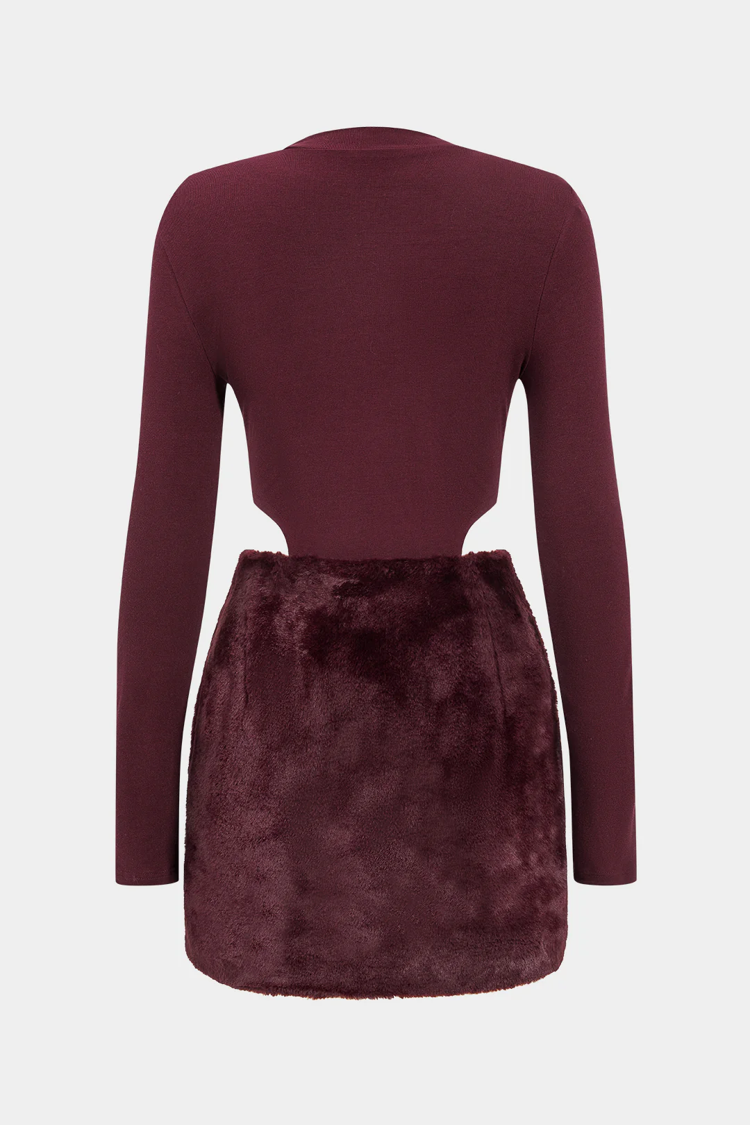 Patchwork Long Sleeve Mini Dress - Flockneti