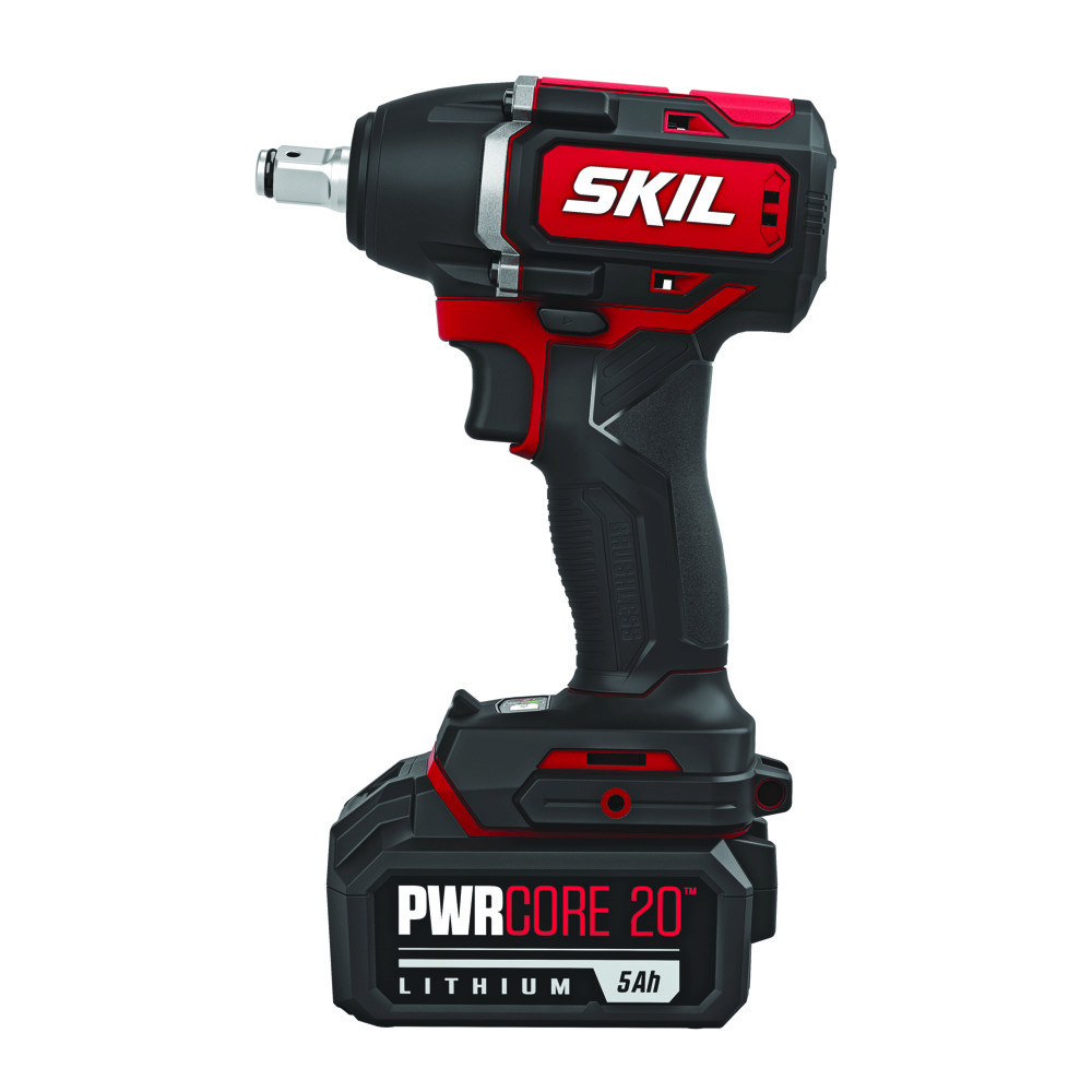 SKIL PWRCORE 20 Brushless 20V 1/2” Impact Wrench Kit - Flockneti