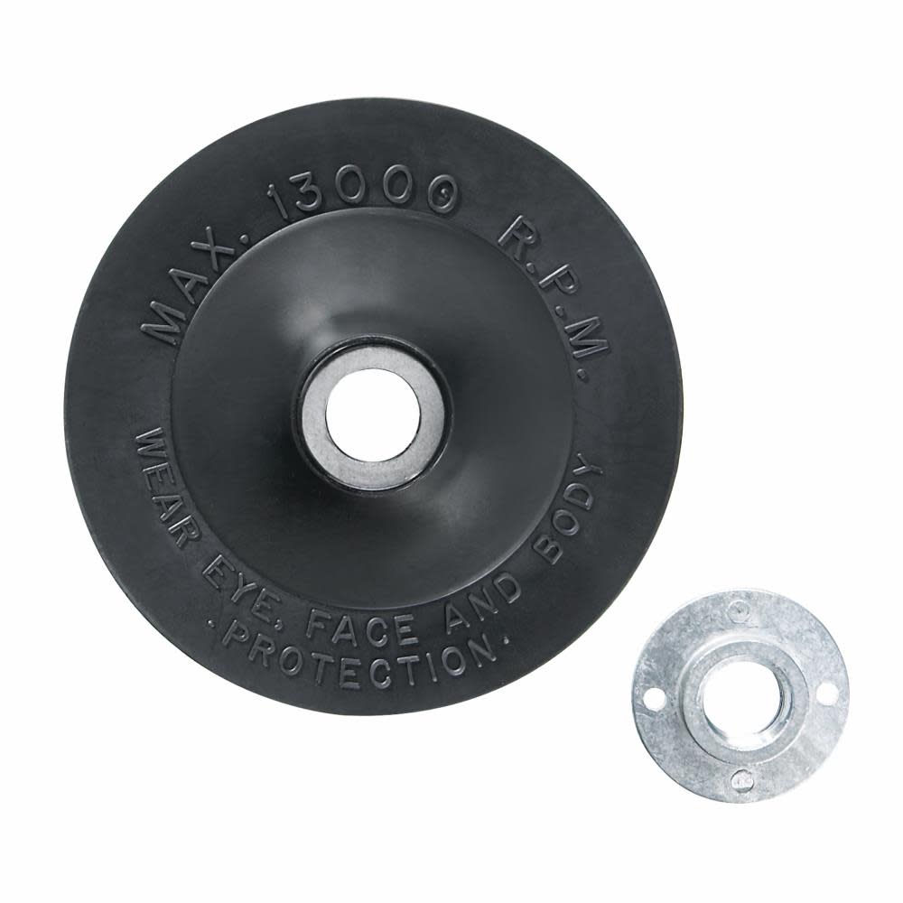 Bosch 4-1/2 In. Angle Grinder Accessory Rubber Backing Pad with Lock Nut - Flockneti