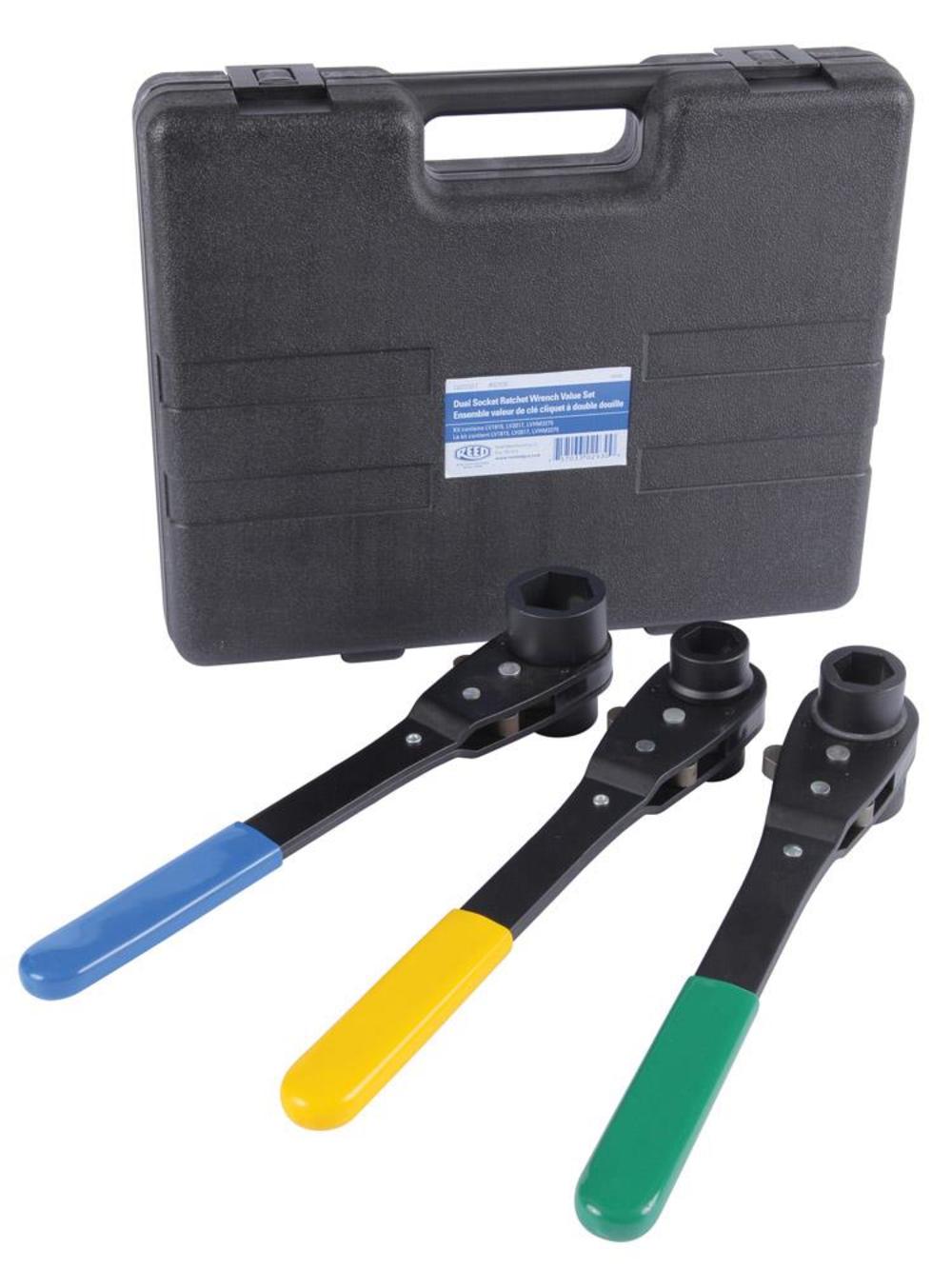Reed Mfg Dual Socket Value Set 3 Wrenches - Flockneti