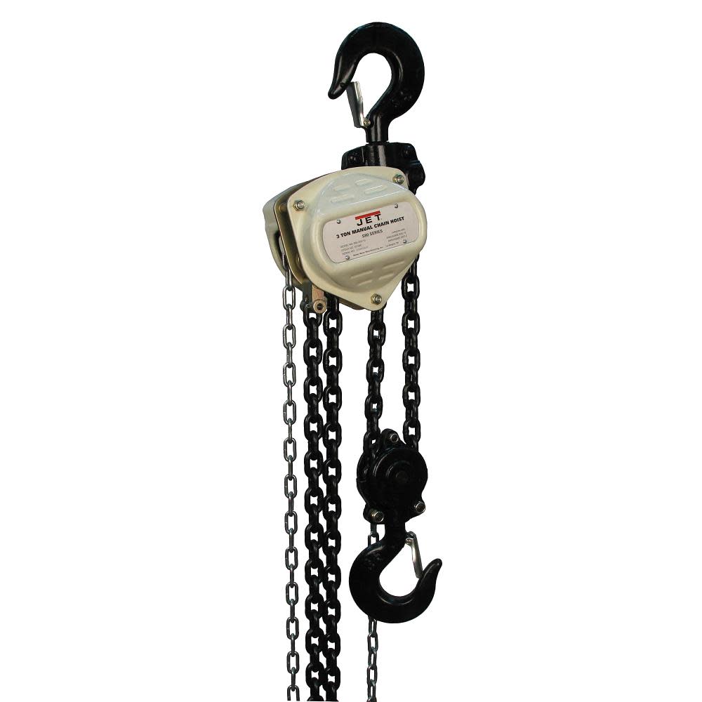 JET S90-300-10 3-Ton Hand Chain Hoist with 10 Ft. Lift - Flockneti