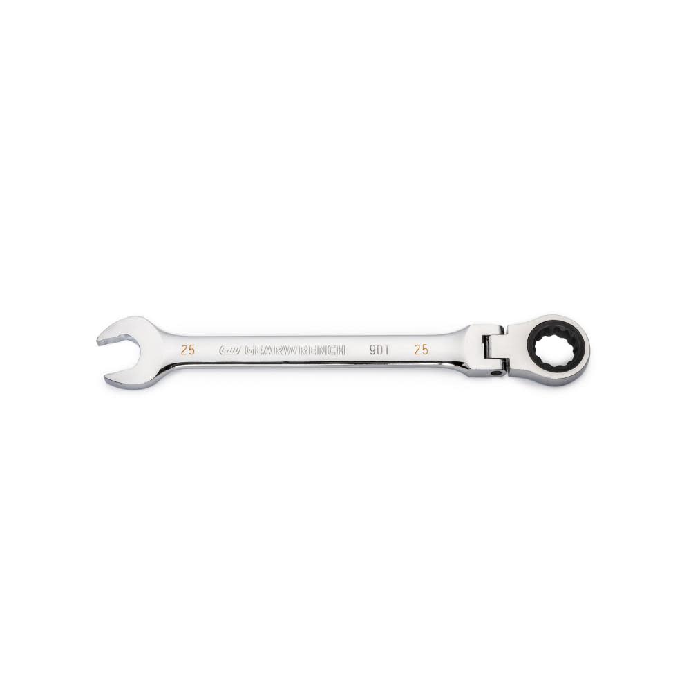 GEARWRENCH 25mm 90T 12 Point Flex Head Ratcheting Combination Wrench - Flockneti