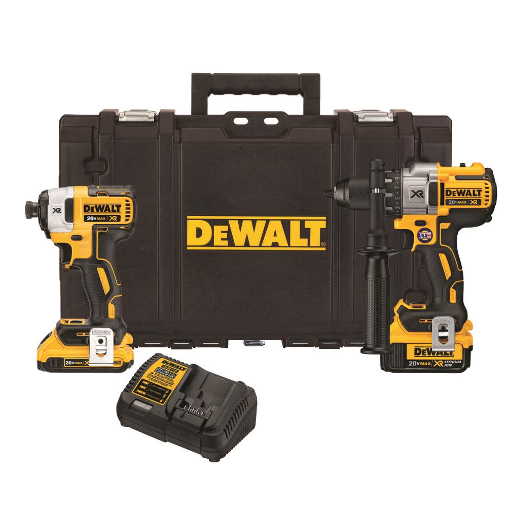 DEWALT 20V MAX XR 2 Tool Combo Kit with Tough System Case - Flockneti