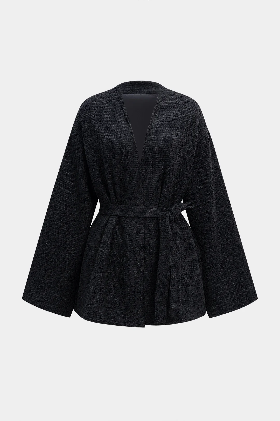 Tie-Up V-Neck Coat - Flockneti
