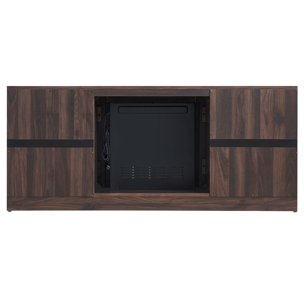 Hearthpro Media Electric Fireplace with Industrial Details - Flockneti