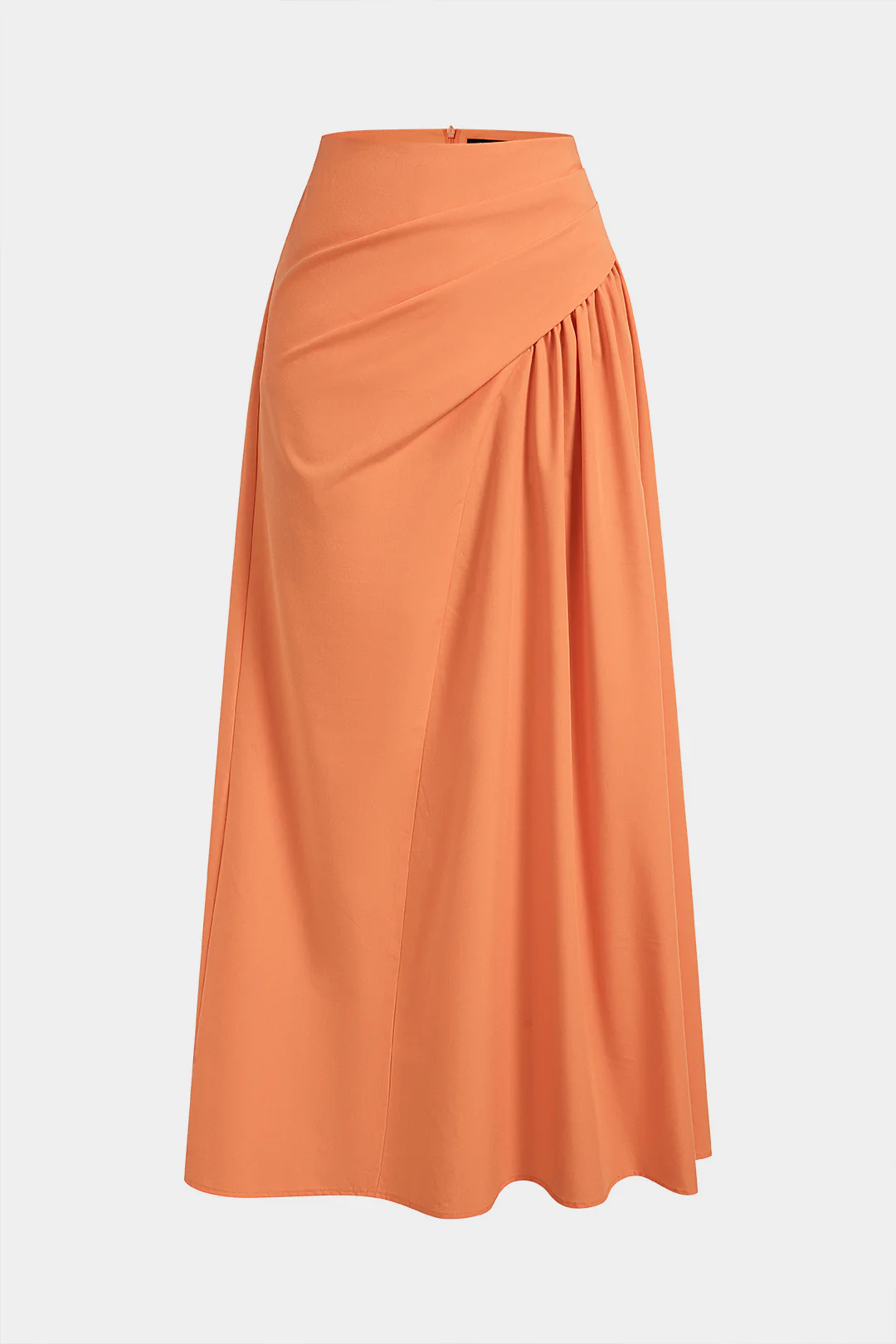 Ruched Zipper Asymmetrical Skirt - Flockneti