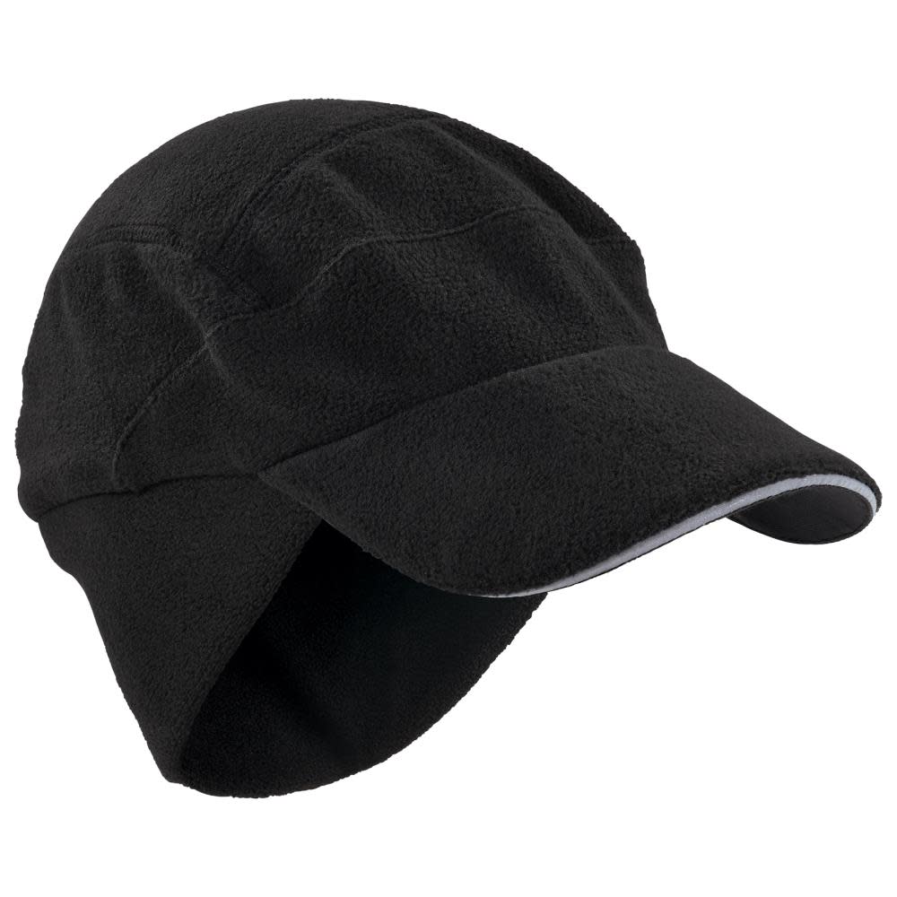 Ergodyne N-Ferno 6807 Black Winter Baseball Cap with Ear Flaps - Flockneti