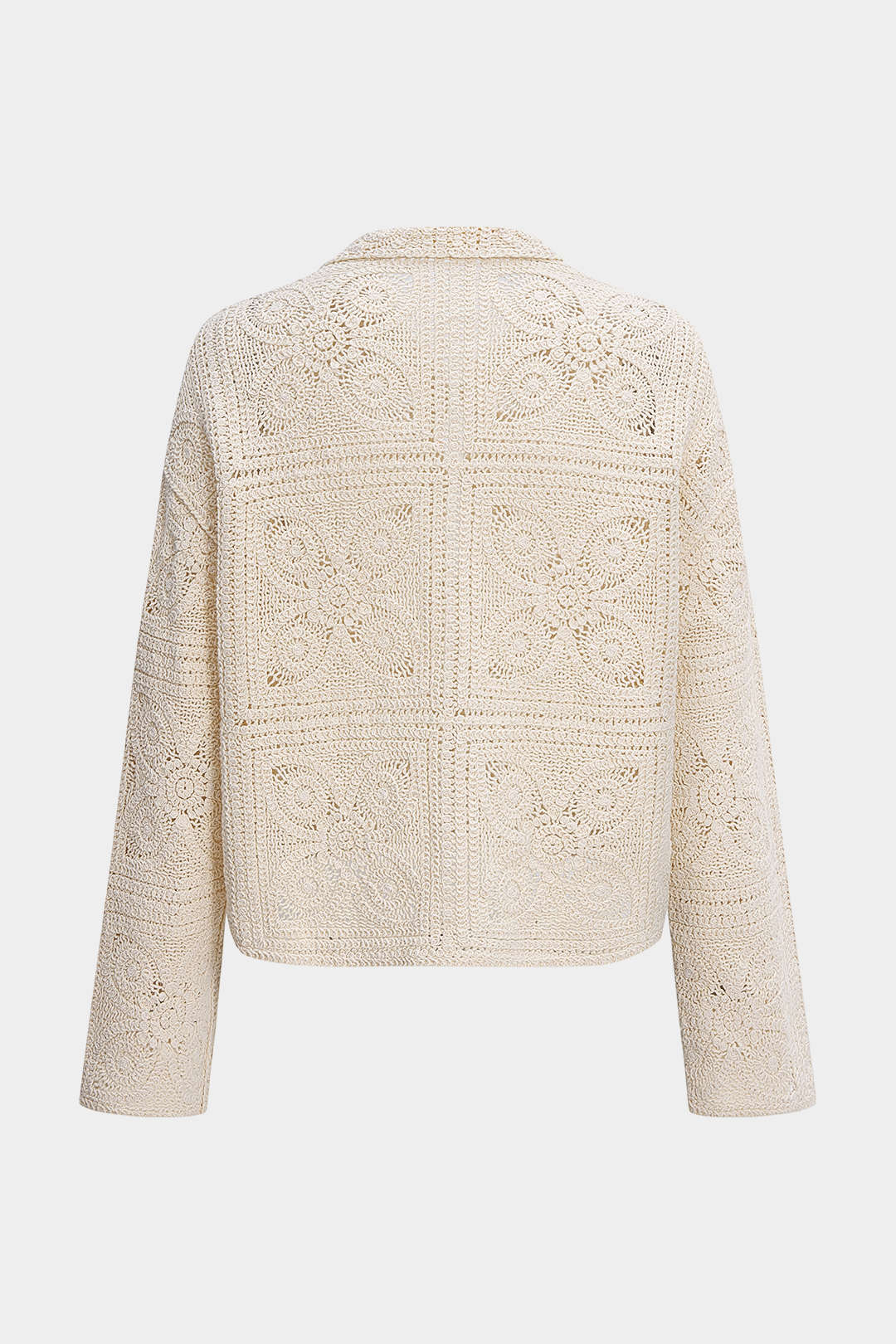 Knit Button Hollow Out Cardigan - Flockneti