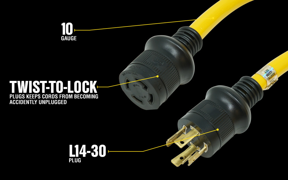 Southwire Generator Extension Cord 25′ 10/4 - Flockneti