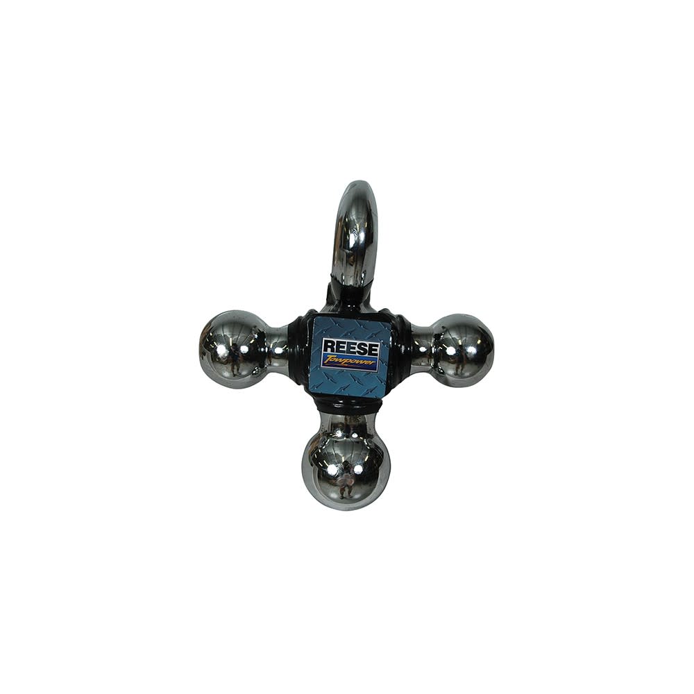 Reese 8″ 10000 lbs TriBall Trailer Hitch Ball Mount with Tow Hook - Flockneti