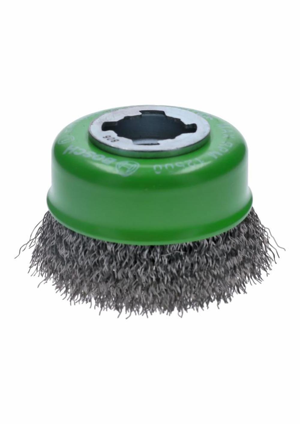 Bosch 3 In. Wheel Dia. X-LOCK Arbor Stainless Steel Crimped Wire Cup Brush - Flockneti