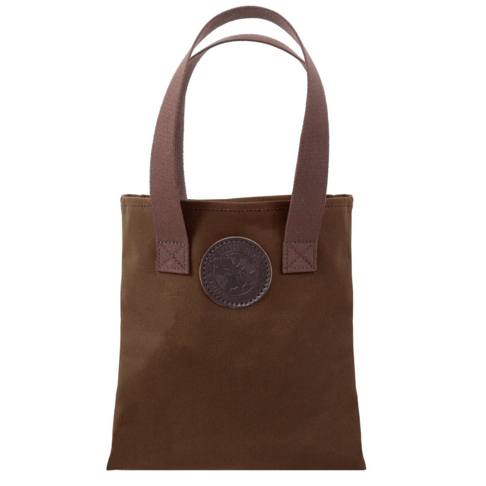 Duluth Pack 6 Liter Capacity Brown Canvas Box Style Promo Tote - Flockneti